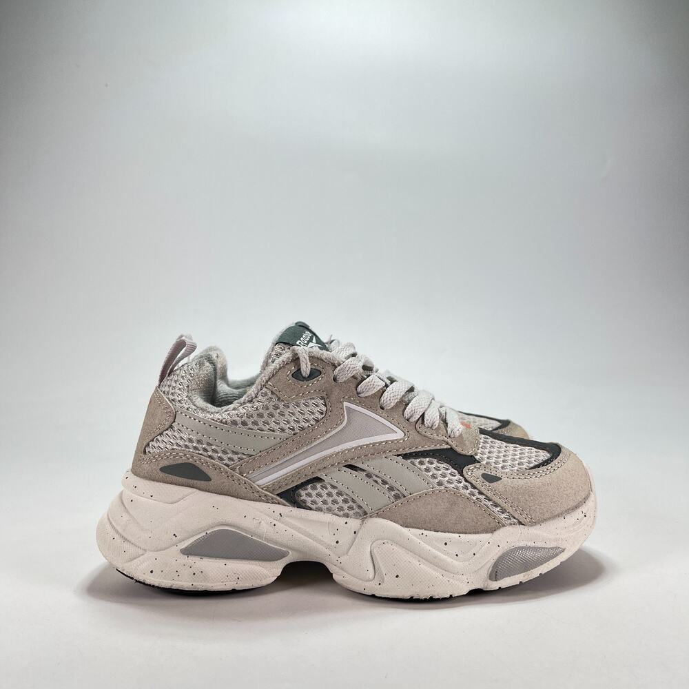 Reebok Royal Turbo Impuls Gray White Chunky Lace Up Casual Sneakers Youth Sz 2K